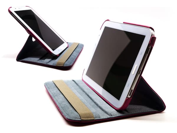Redberry Rotating Fodral till Samsung Galaxy Note 8,0 N5100 (Magenta)
