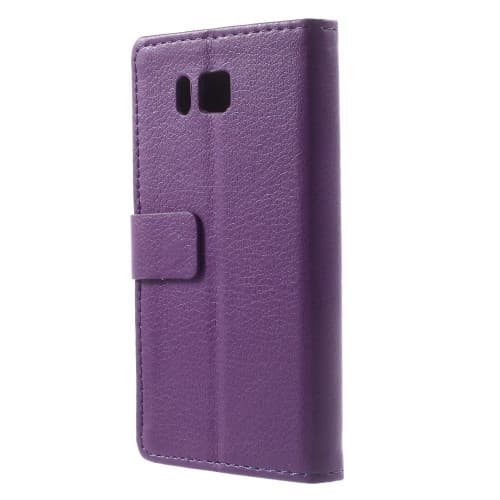 Lychee Embossed Plånboksfodral till Samsung Galaxy Alpha - Lila