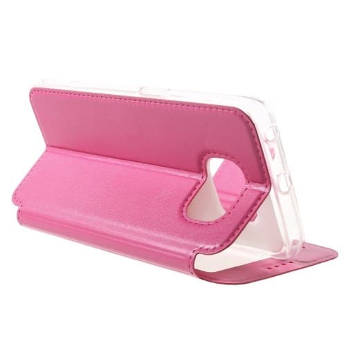 Dual Fönster Fodral till Samsung Galaxy S6 Edge - Magenta
