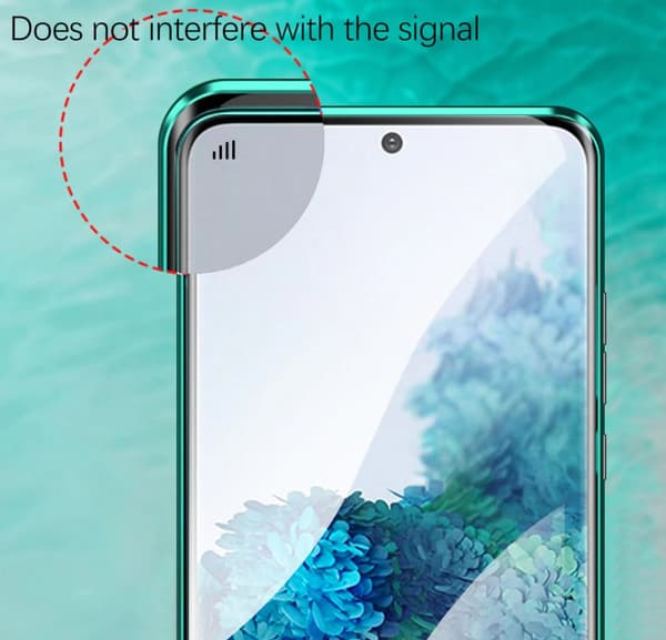 Huawei P40 Pro Skal Magnetisk Metallram + Härdat Glas Fram och Bak