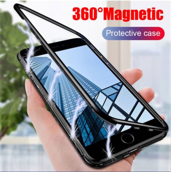Huawei P40 Pro Skal Magnetisk Metallram + Härdat Glas Fram och Bak