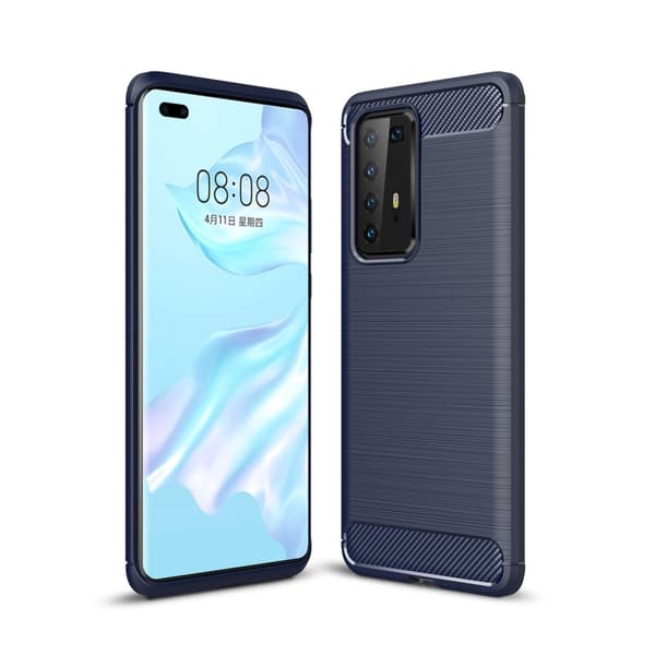 Carbon Fiber mobilskal till Huawei P40 Pro - Blå