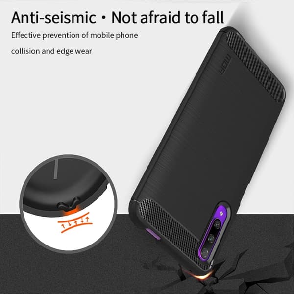 MOFI Carbon Fiber Mobilskal Huawei P Smart Pro - Svart