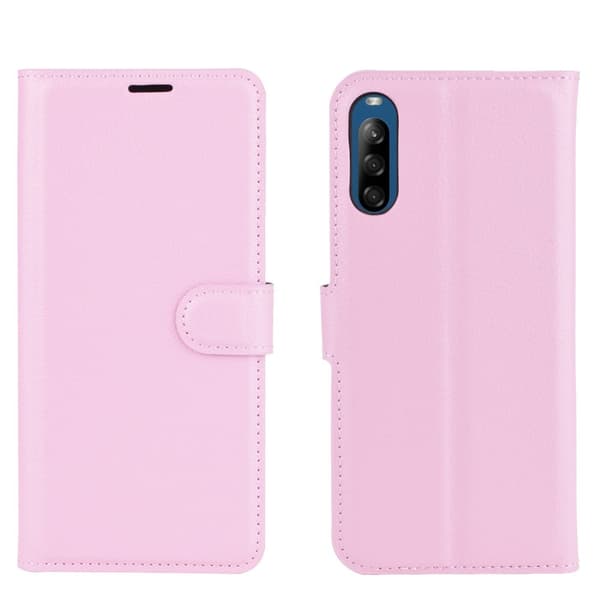 Litchi Läder Plånboksfodral Sony Xperia L4 - Rosa