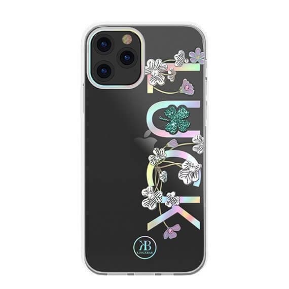 Kingxbar Lucky Series skal dekorerad iPhone 12 mini transparent