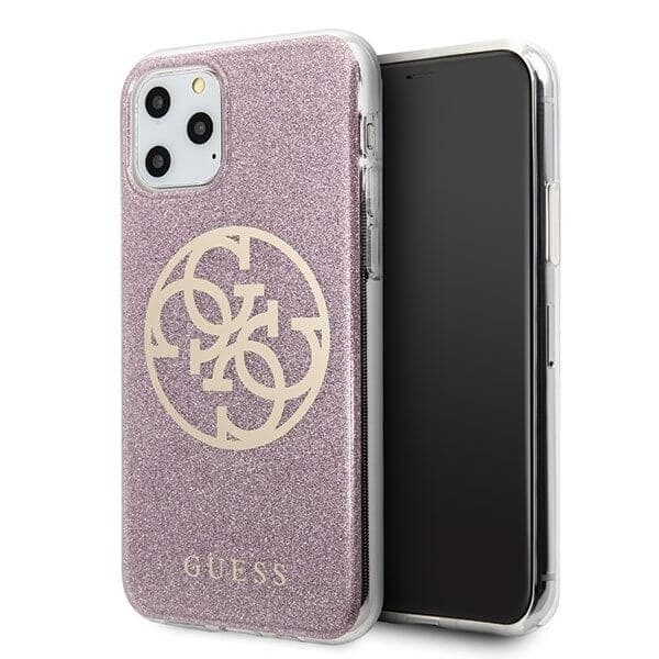 Guess Skal iPhone 11 Pro Max Circle Glitter - Rosa