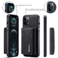 Miniatyrbild 3 av 11: DG.MING iPhone 12 Pro Max Skal Magnetic Wallet Med Kickstand - Svart