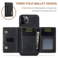 Miniatyrbild 8 av 11: DG.MING iPhone 12 Pro Max Skal Magnetic Wallet Med Kickstand - Svart