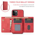 Miniatyrbild 4 av 11: iPhone 11 Skal DG.MING M1 Magnetic Tri-fold Wallet Med Kickstand - Röd