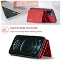 Miniatyrbild 9 av 11: iPhone 11 Skal DG.MING M1 Magnetic Tri-fold Wallet Med Kickstand - Röd