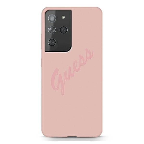 Guess Skal Galaxy S21 Ultra Script Vintage - Rosa