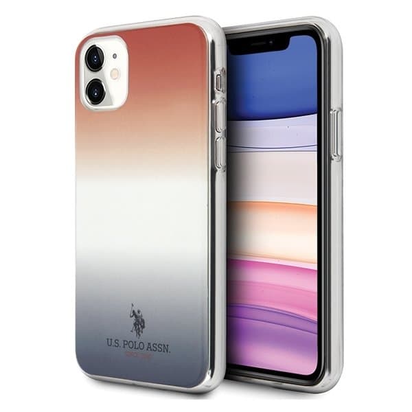U.S. Polo Assn. Gradient Pattern Collection iPhone 11 Blå Röd