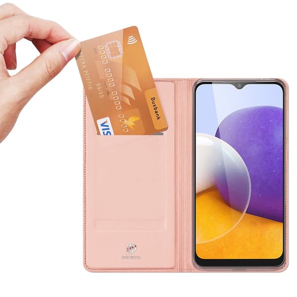 Dux Ducis Skinpro Plånboksfodral Galaxy A22 4G - Rose Gold
