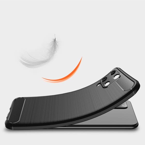TPU Carbon Skal Galaxy A22 4G - Svart