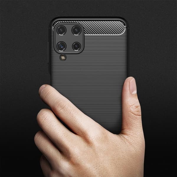 TPU Carbon Skal Galaxy A22 4G - Svart