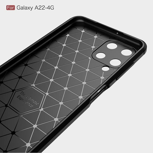 TPU Carbon Skal Galaxy A22 4G - Svart