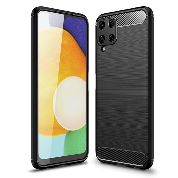 TPU Carbon Skal Galaxy A22 4G - Svart