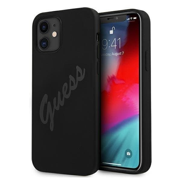Guess Skal iPhone 12 Mini Script Vintage - Svart