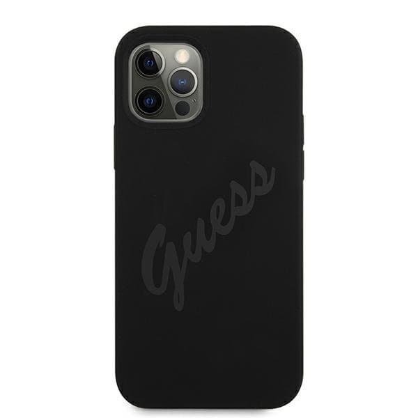 Guess iPhone 12 Pro Max Skal Script Vintage - Svart