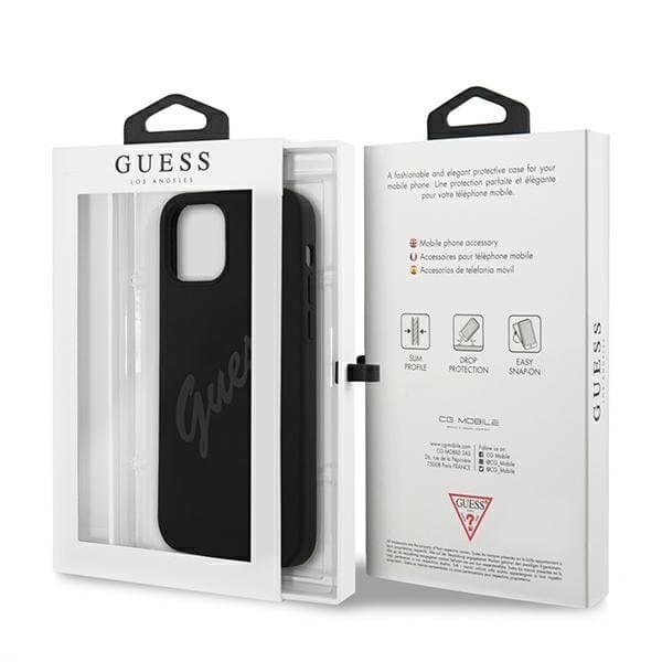 Guess iPhone 12 Pro Max Skal Script Vintage - Svart