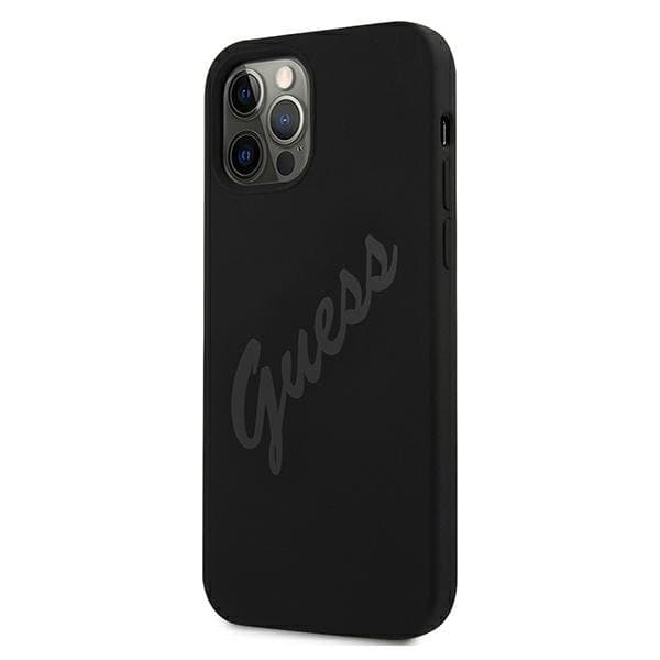 Guess iPhone 12 Pro Max Skal Script Vintage - Svart