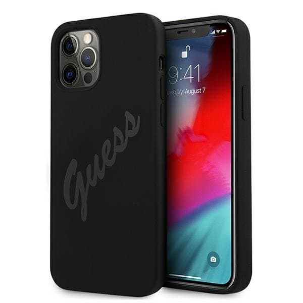 Guess iPhone 12 Pro Max Skal Script Vintage - Svart