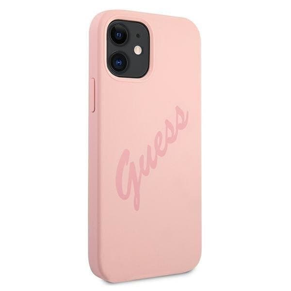 Guess Skal iPhone 12 Mini Script Vintage - Rosa