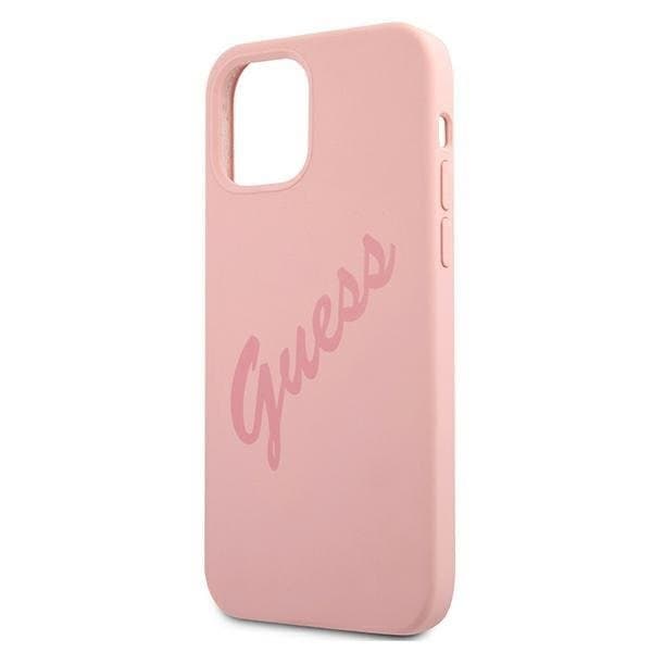 Guess Skal iPhone 12 Mini Script Vintage - Rosa