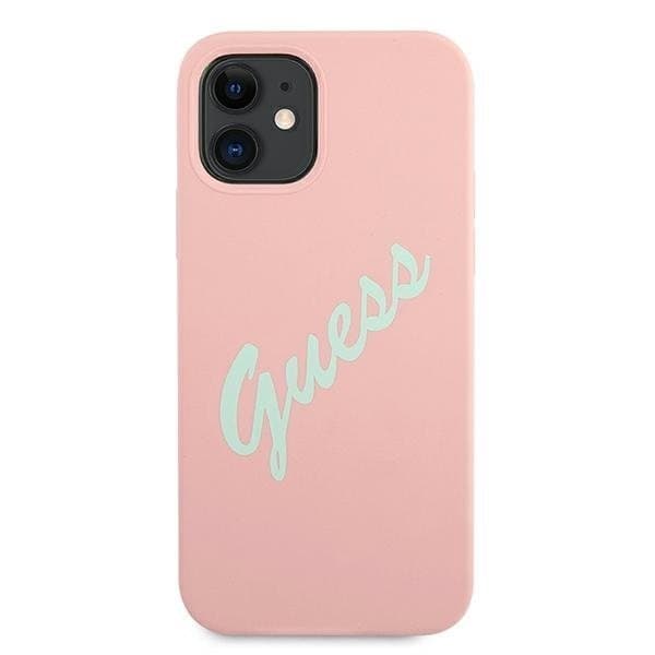 Guess Skal iPhone 12 Mini Silikon Vintage - Rosa/Grön