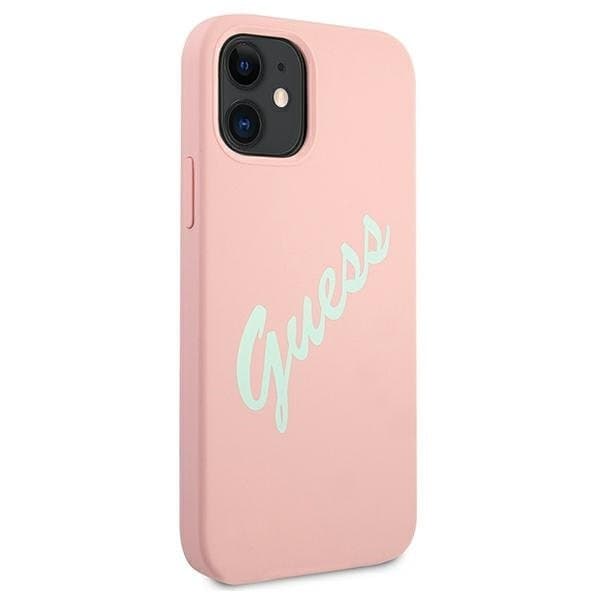Guess Skal iPhone 12 Mini Silikon Vintage - Rosa/Grön
