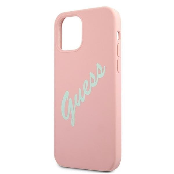 Guess Skal iPhone 12 Mini Silikon Vintage - Rosa/Grön