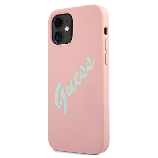 Guess Skal iPhone 12 Mini Silikon Vintage - Rosa/Grön