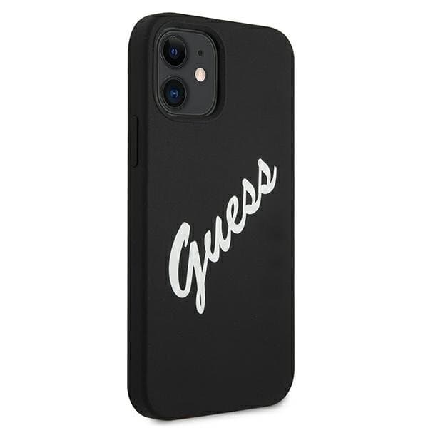 Guess Skal iPhone 12 Mini Silikon Vintage - Svart/Vit