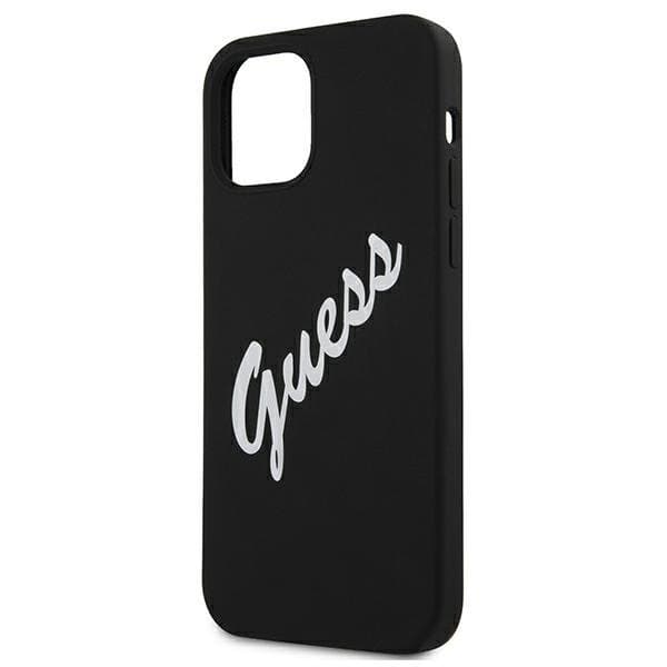 Guess Skal iPhone 12 Mini Silikon Vintage - Svart/Vit