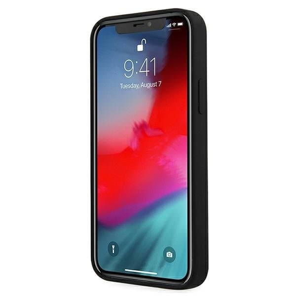Guess Skal iPhone 12 Mini Silikon Vintage - Svart/Vit