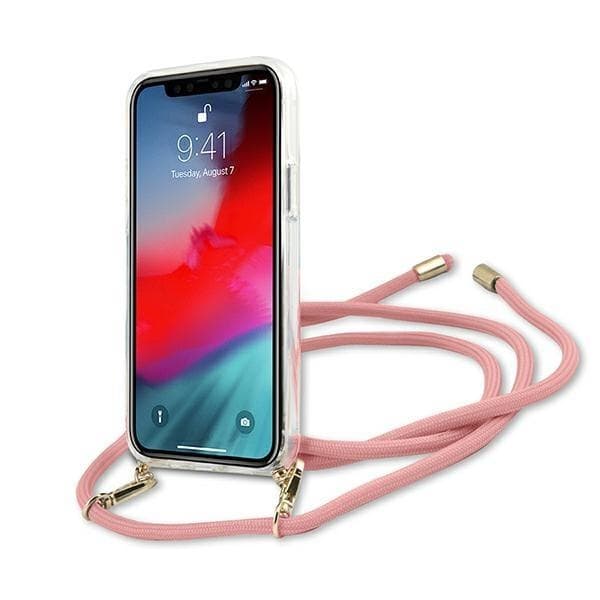 Guess Skal iPhone 12 Mini Script Vintage Strap - Rosa