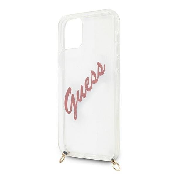 Guess Skal iPhone 12 Mini Script Vintage Strap - Rosa
