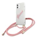 Miniatyrbild 1 av 6: Guess Skal iPhone 12 Mini Script Vintage Strap - Rosa