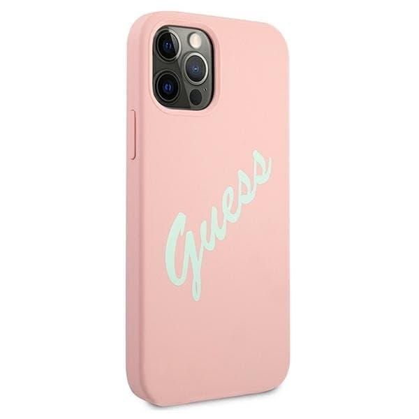 Guess Skal iPhone 12 & 12 Pro Silikon Vintage - Rosa/Grön
