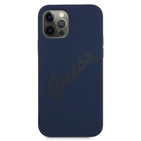 Guess iPhone 12 Pro Max Skal Script Vintage - Blå