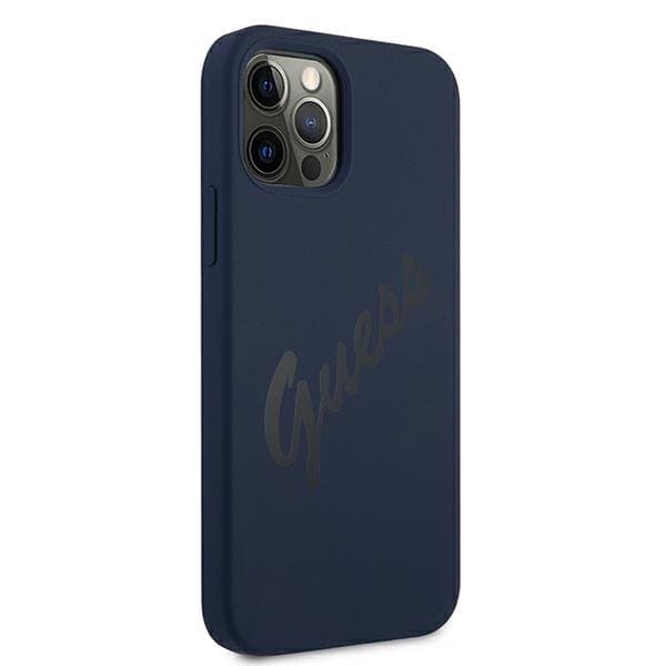 Guess iPhone 12 Pro Max Skal Script Vintage - Blå
