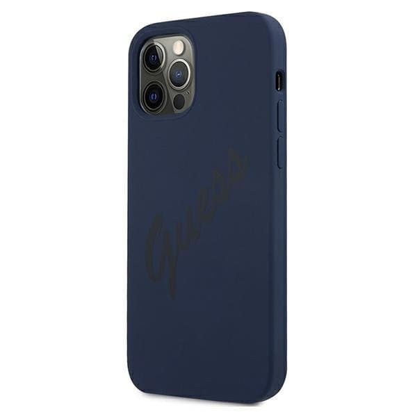 Guess iPhone 12 Pro Max Skal Script Vintage - Blå