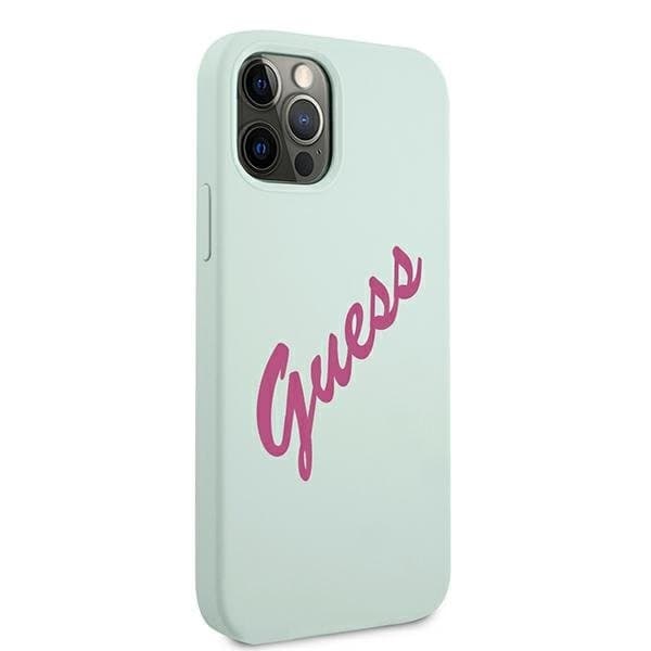 Guess iPhone 12 Pro Max Skal Silikon Vintage - Blå/Fuschia