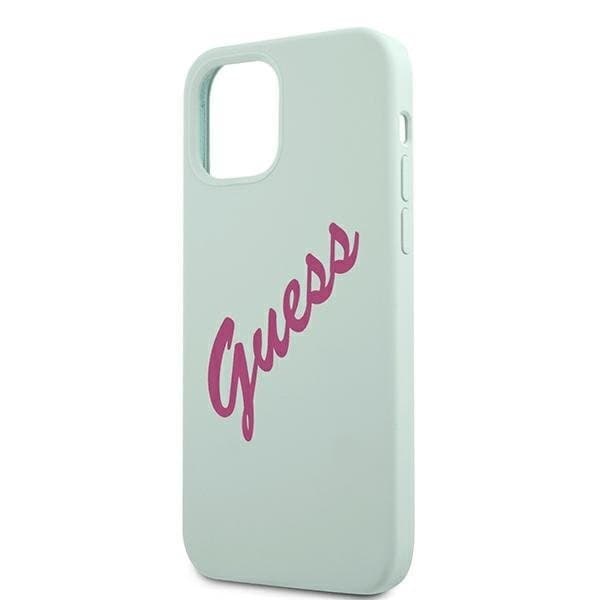 Guess iPhone 12 Pro Max Skal Silikon Vintage - Blå/Fuschia