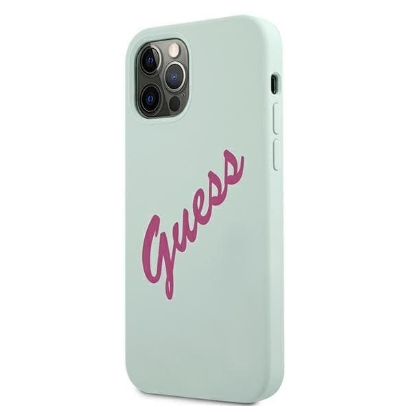 Guess iPhone 12 Pro Max Skal Silikon Vintage - Blå/Fuschia