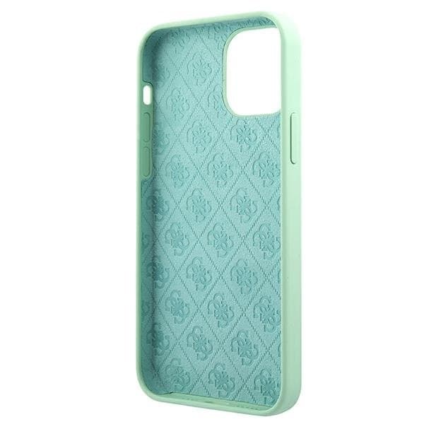 Guess Skal iPhone 12 Mini Metal Logo Script - Grön