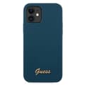 Miniatyrbild 3 av 8: Guess Skal iPhone 12 Mini Metal Logo Script - Blå