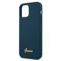 Miniatyrbild 6 av 8: Guess Skal iPhone 12 Mini Metal Logo Script - Blå