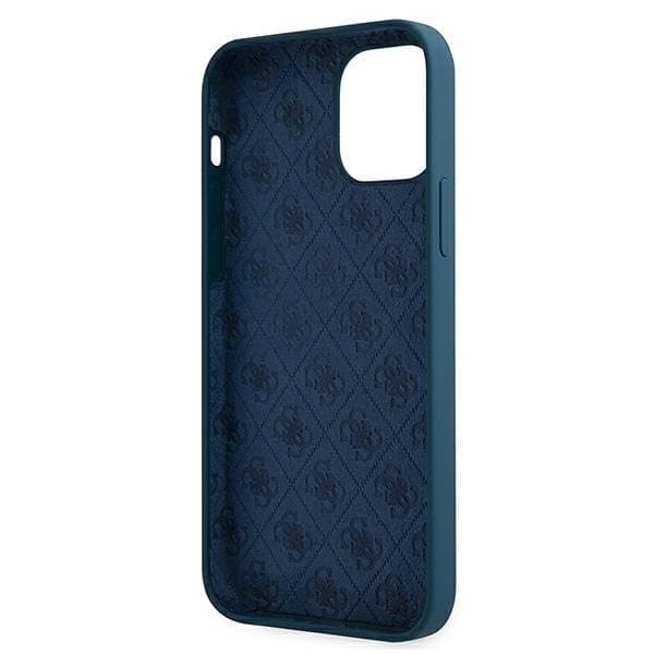Guess Skal iPhone 12 Mini Metal Logo Script - Blå
