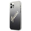 Miniatyrbild 4 av 11: Guess Skal iPhone 12 & 12 Pro Glitter Gradient Script - Svart
